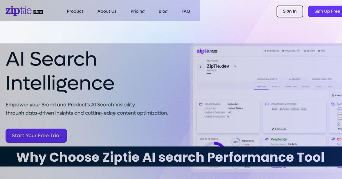 why choose ziptie ai search performance tool